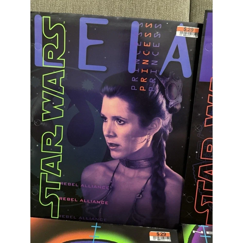Vtg 1996 NOS Mead Star Wars 12x9 Portfolio School 4 Folder Lot read UNPUNCHED